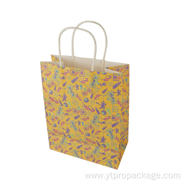 Mix Color Shopping Handle Kraft Paper